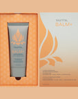 SUTIL Balm+ tube and packaging on a peach background
