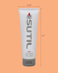 Sutil Luxe lube 4oz with measurements