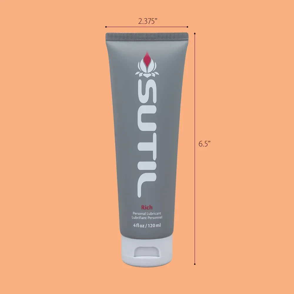 Sutil Rich lube 4oz with measurements