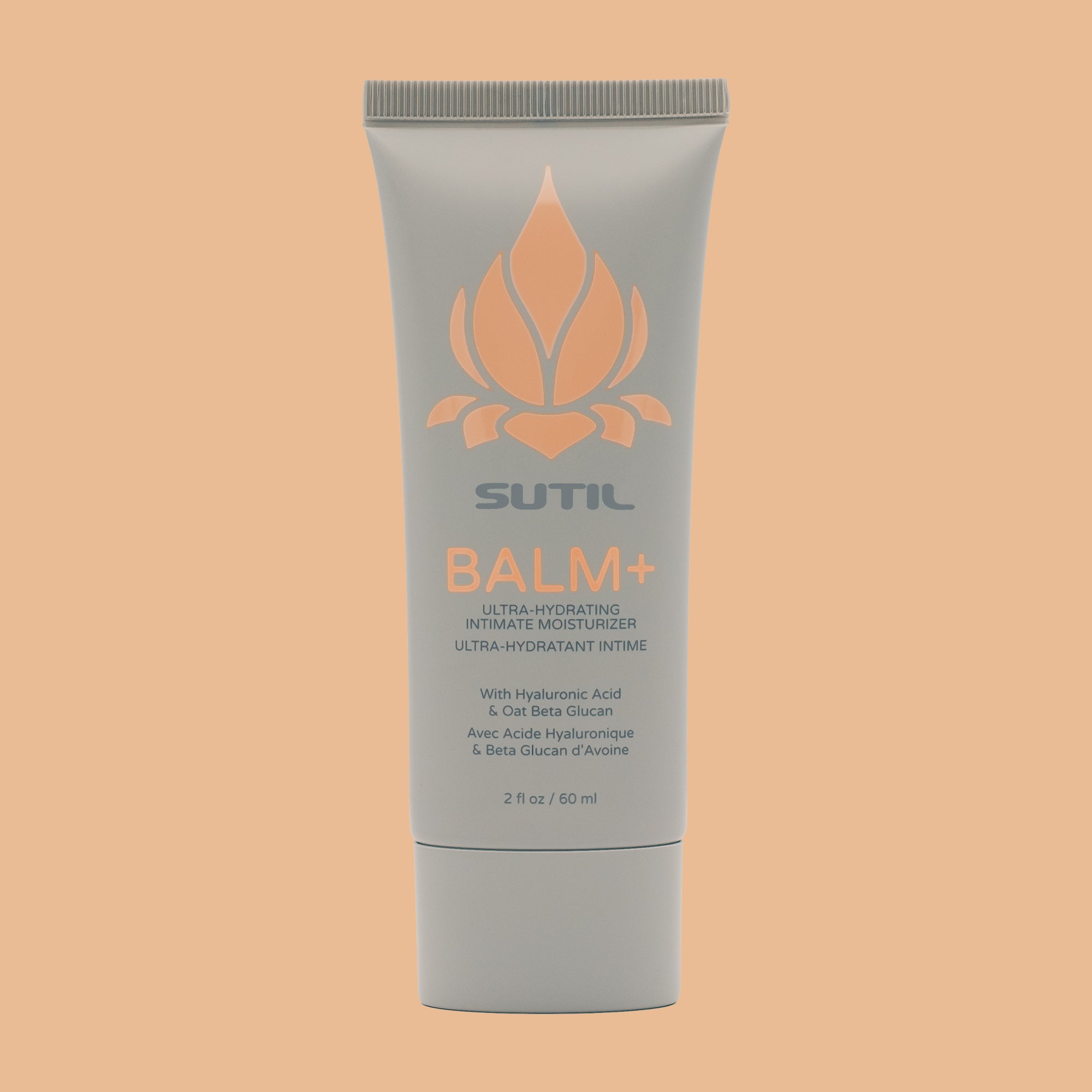 Sutil Balm + on an orange background