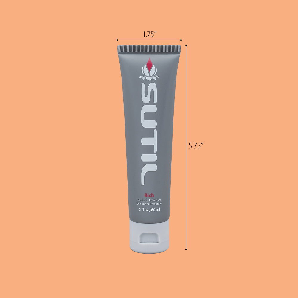 Sutil Rich lube  2oz with measurements 