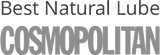 Logo for 'Best Natural Lube COSMOPOLITAN' in grey text on a white background
